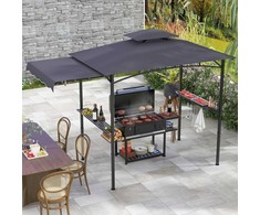 Promotions BBQ pavėsinė, 318x153 cm, tamsiai pilka