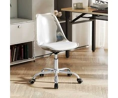 Promotions Biuro kėdė, 60x60x79-89 cm, Skaidri, Dirbtinė oda