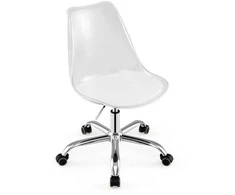 Promotions Biuro kėdė, 60x60x79-89 cm, Skaidri, Dirbtinė oda
