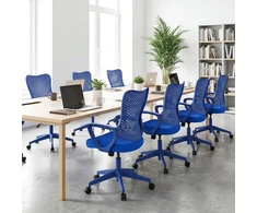 Promotions Biuro kėdė 63,5x62x95,5-103 cm Mėlynas tinklelio audinys