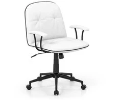 Promotions Biuro kėdė, 63x63x84.5-94.5 cm, balta, dirbtinė oda