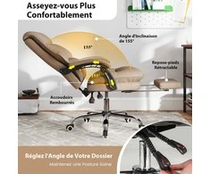 Promotions Biuro kėdė, 70x65x107-114 cm, Kavos spalvos
