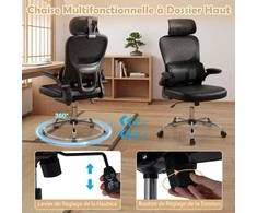Promotions Biuro kėdė, 72x72x116-126 cm, juoda, ergonomiška