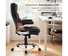 Promotions Biuro kėdė 74x71x110-120 cm Juoda Dirbtinė oda