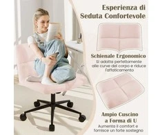 Promotions Biuro kėdė, kryžminė pasukama, 49-57 cm aukščio reguliavimas, rožinė