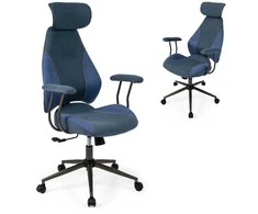 Promotions Biuro kėdė, ergonomiška kompiuterio stalo kėdė, 69.9x63.5x116.8-124.5 cm, mėlyna