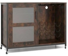 Promotions Bufetas, 108x40x81 cm, rudas, LED apšvietimas, laikymo vieta