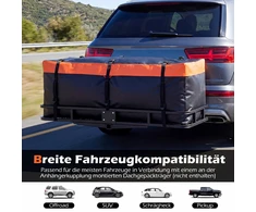 Promotions Cargo dėžė 129x42x45 cm Oranžinė Juoda PVC Sulankstoma Atspari vandeniui Saugykla