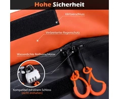 Promotions Cargo dėžė 148x61x61 cm Oranžinė Juoda PVC Sulankstoma Vandeniui atspari Saugykla