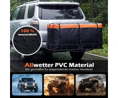Promotions Cargo dėžė 148x61x61 cm Oranžinė Juoda PVC Sulankstoma Vandeniui atspari Saugykla