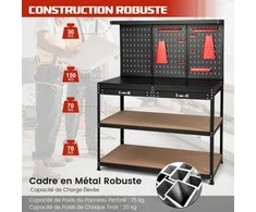 Promotions Darbo stalas, 121x61x156 cm, Juodas