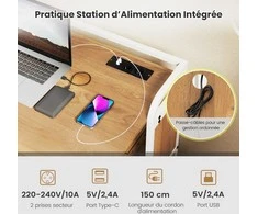 Promotions Sulankstomas rašomasis stalas ir kėdė, 90x55x83 cm, rudos spalvos