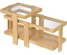 Promotions Dėliojami kavos stalai 2 vnt. 90,2x40,6x40,6 cm ir 48,3x45,7x50,8 cm natūralūs