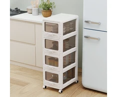 Promotions Dėžutės laikymo organizatorius, 4 lygiai, 41,9x28x71,1 cm, baltas