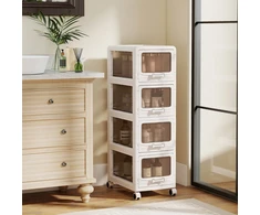 Promotions Dėžutės laikymo organizatorius, 4 lygiai, 41,9x28x71,1 cm, baltas
