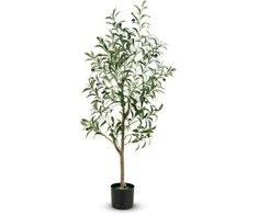 Promotions Dirbtinė alyvmedžio šaka, 130 cm, žalia ir balta