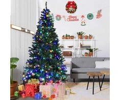 Promotions Dirbtinė Kalėdinė eglutė, 210 cm, daugių spalvų LED žiburiai