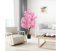 Promotions Dirbtinis vyšnios žiedų medis 15x13x118 cm rožinės spalvos audinio žiedas