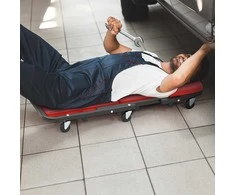 Promotions Dirbtuvių riedantis stalas, 2-in-1 riedantis stalas su paminkštinta sėdyne, raudonas