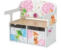 Promotions Dvipusė vaikų veiklos suoliukas, 53.3x55.9x147.3 cm, pilka balta