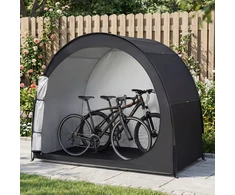 Promotions Dviračių laikymo palapinė 211x122x170 cm juodos spalvos Oxford audinys