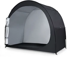 Promotions Dviračių laikymo palapinė 211x122x170 cm juodos spalvos Oxford audinys