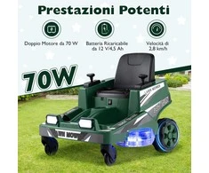 Promotions Elektrinė vaikiška važiuojamoji vejapjovė, 72x62x54 cm, žalia, lauko žaislas