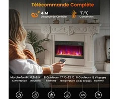 Promotions Elektrinė židinio įdėklas, 61x12x34 cm, juoda