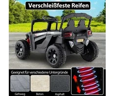 Promotions Elektrinis automobilis, vaikiškas 12V elektrinis UTV sunkvežimis, juodas