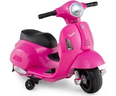 Promotions Elektrinis vaikų motociklas, licencijuota Vespa, 6V, rožinė