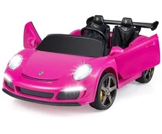 Promotions Elektrinis pedalinis automobilis 133x88x50 cm rožinis, nuotolinio valdymo pultas, metalas