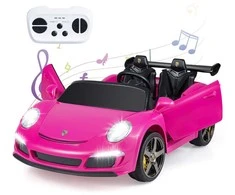 Promotions Elektrinis pedalinis automobilis 133x88x50 cm rožinis, nuotolinio valdymo pultas, metalas