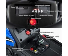 Promotions Elektrinis traktorius vaikams, 3 greičiai, LED žibintai, USB, Bluetooth, mėlynas