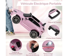 Promotions Elektrinis vaikiškas automobilis Aston Martin 105x62x52 cm rožinis