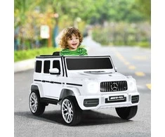 Promotions Elektrinis vaikiškas automobilis, Mercedes-Benz G63, 105.5x62x54.5 cm, Baltas