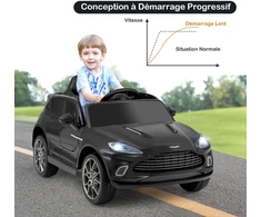 Promotions Elektrinis vaikiškas automobilis Aston Martin 105x62x52 cm Juodas