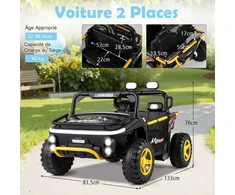 Promotions Elektrinis vaikiškas automobilis, 133x83.5x76 cm, juodas, metalas
