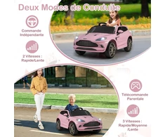 Promotions Elektrinis vaikiškas automobilis Aston Martin 105x62x52 cm rožinis