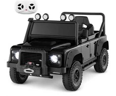 Promotions Elektrinis vaikiškas automobilis, Land Rover Defender, juodas