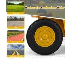 Promotions Elektrinis vaikiškas automobilis, Caterpillar licencijuotas, 110x70,5x61,5 cm, geltonas
