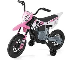 Promotions Elektrinis vaikų motociklas 107x56x70 cm rožinis, su pagalbiniais ratukais