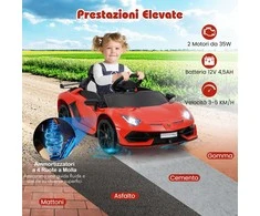 Promotions Elektrinis žaislinis automobilis, Lamborghini licencijuotas, 107x64x46 cm, baltas