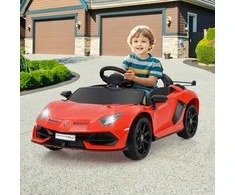 Promotions Elektrinis žaislinis automobilis, Lamborghini licencijuotas, 107x64x46 cm, baltas