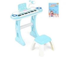 Promotions Elektroninis vaikų pianinas žaislas, 47x20x57 cm, mėlynas