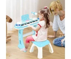 Promotions Elektroninis vaikų pianinas žaislas, 47x20x57 cm, mėlynas
