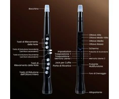 Promotions Elektroninis vėjinis instrumentas, 4.5x42.5 cm, juodas