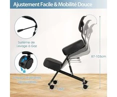 Promotions Ergonomiška kelianti kėdė, 85x46x87 cm, juoda