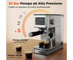 Promotions Espresso kavos aparatas, 26x21x28 cm, sidabrinė