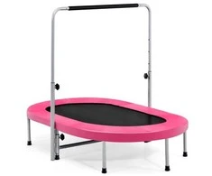 Promotions Fitneso batutas, dvigubai sulankstomas, reguliuojama turėklė, rožinė