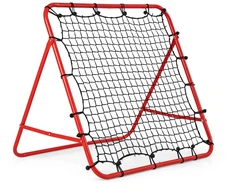Promotions Futbolo atmušimo tinklas 102x87x44-72 cm Raudonas reguliuojamas sulankstomas